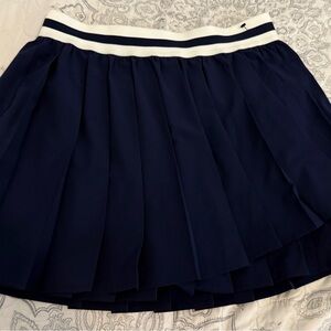 Alia Dark Blue Mini Skirt with White Band